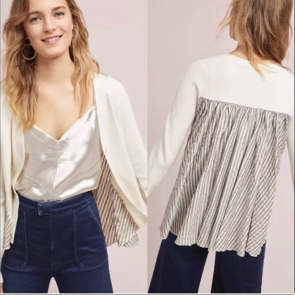 Anthropologie Sweaters - Anthro Moth mix media cardigan S